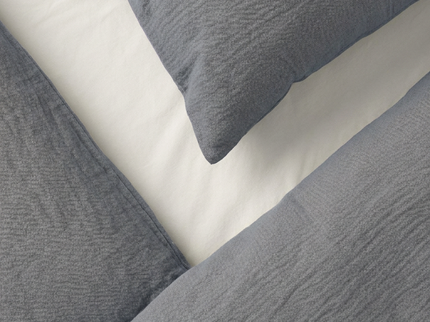 Dekbedovertrek Percale-Katoen - Mousseline - Navy