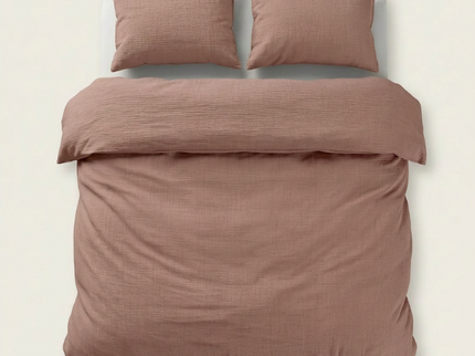 Dekbedovertrek Percale-Katoen - Mousseline - Oud Roze