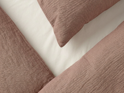Dekbedovertrek Percale-Katoen - Mousseline - Oud Roze
