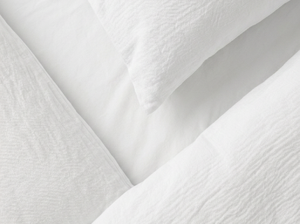 Dekbedovertrek Percale-Katoen - Mousseline - Wit