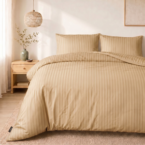 Dekbedovertrek Hotel Stripe - Taupe