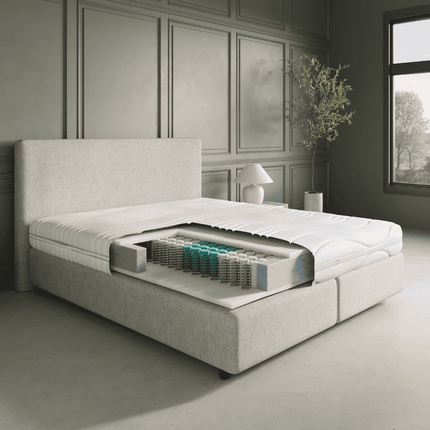 Matras Luxury Line - Pocketvering & Hybrid Koudschuim - Bamboe