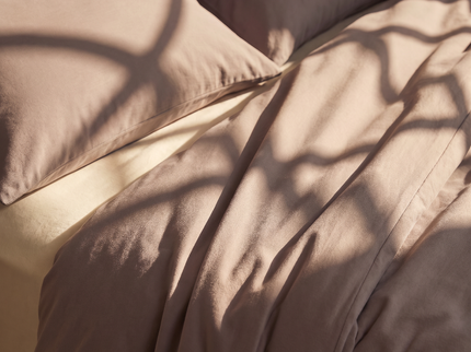 Dekbedovertrek Percale Katoen Uni - Taupe