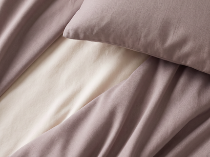 Dekbedovertrek Percale Katoen Uni - Taupe