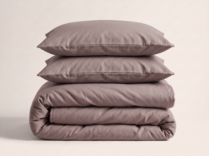 Dekbedovertrek Percale Katoen Uni - Taupe