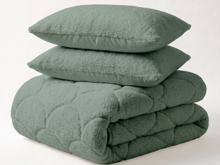 Easy Dekbed Teddy - Groen