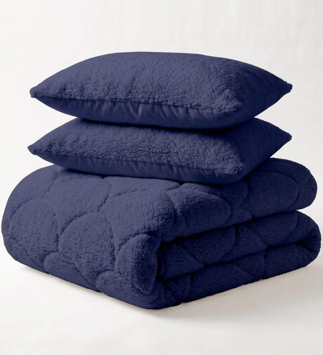 Easy Dekbed Teddy - Navy