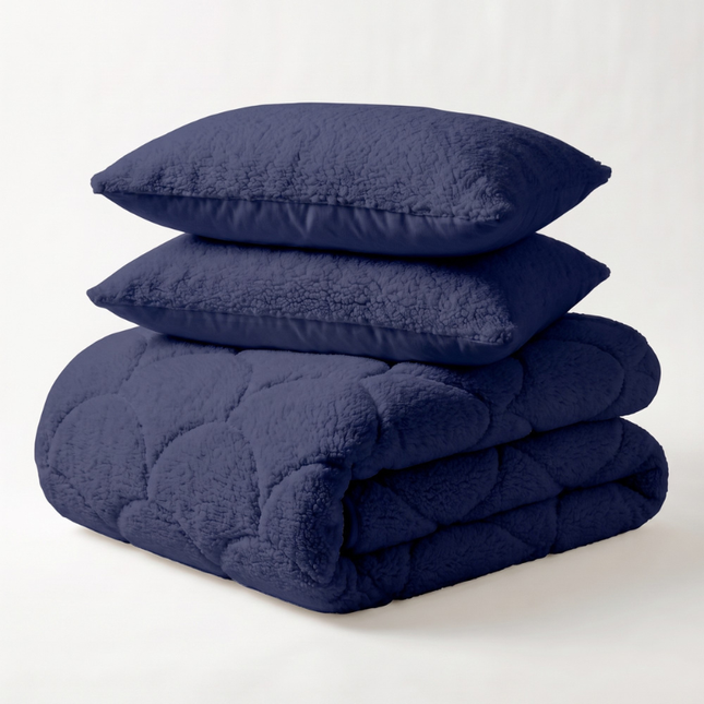 Easy Dekbed Teddy - Navy