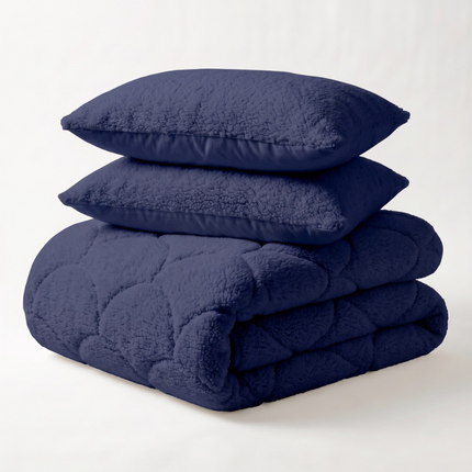 Easy Dekbed Teddy - Navy