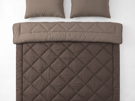 Easy Dekbed Zonder Overtrek Double Face - Bruin/Taupe