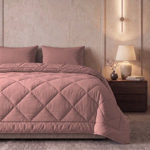 Easy Dekbed Zonder Overtrek Uni - Mauve