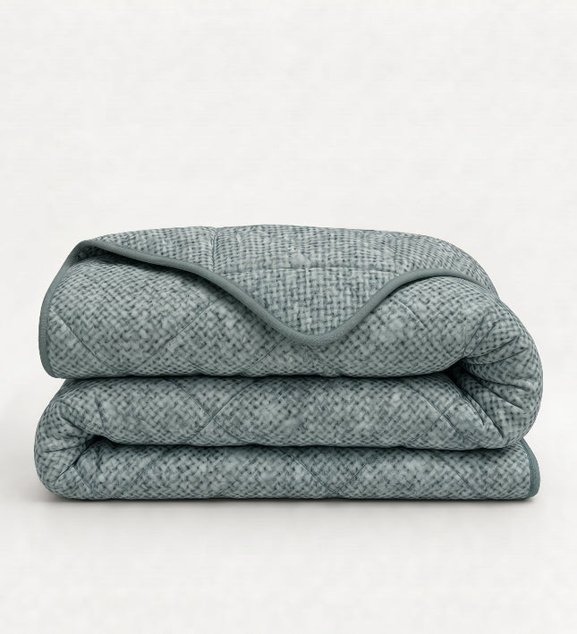 Easy Dekbed Zonder Overtrek Denim - Groen