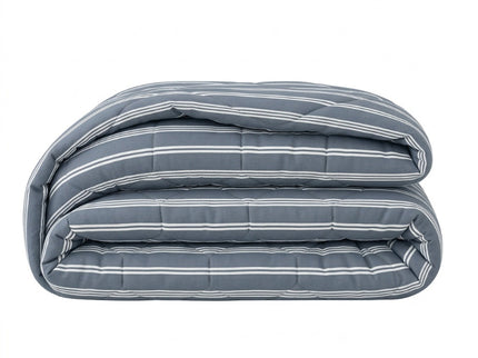 Easy Dekbed Zonder Overtrek - Double Stripe - Blauw
