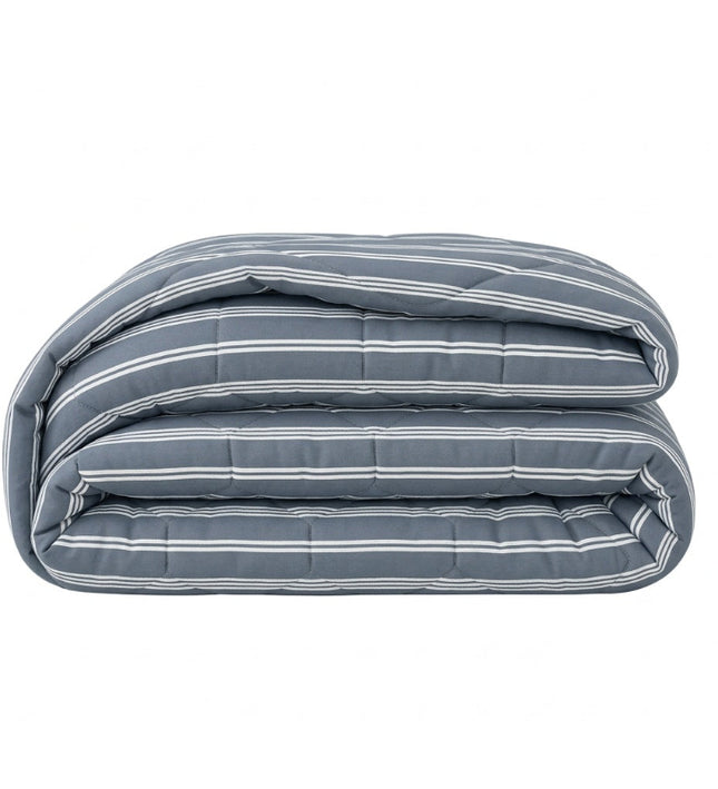 Easy Dekbed Zonder Overtrek Zomer - Double Stripe - Blauw