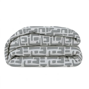 Easy Dekbed Zonder Overtrek - Abstract - Grijs
