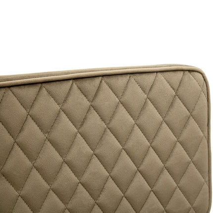 Eetkamerstoel toby taupe stof close-up