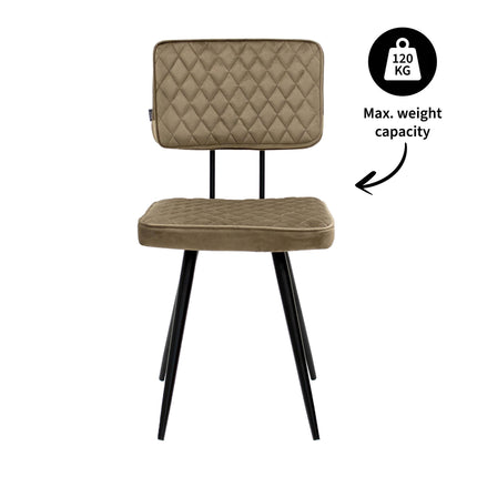 Eetkamerstoel toby taupe weight