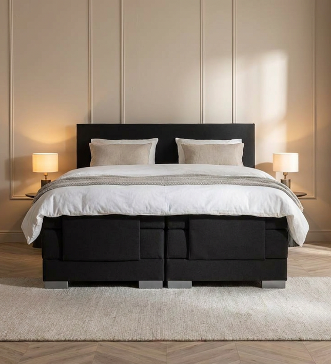 Elektrische Boxspring Julia - Zwart