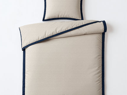 Dekbedovertrek Percale-Katoen - Hotel Emilio - Beige/Navy
