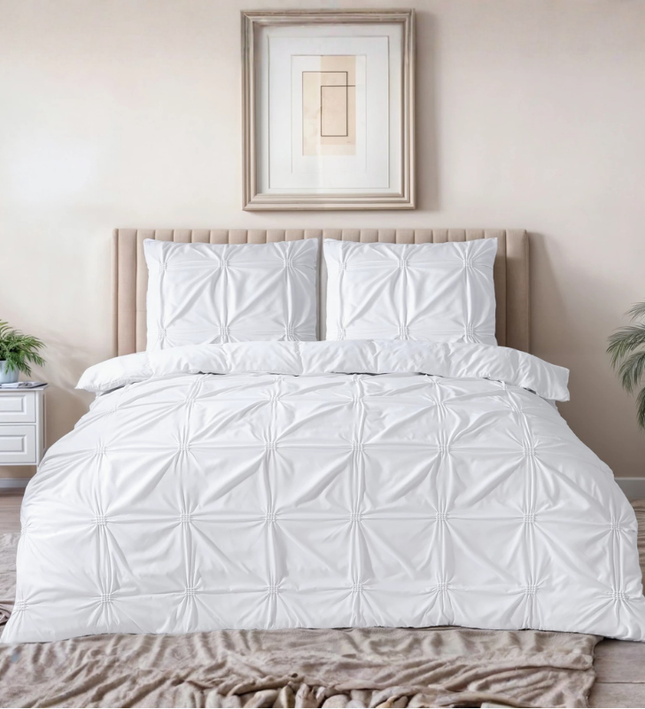 Dekbedovertrek Punch Pintuck - Wit