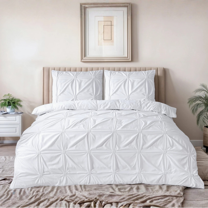 Dekbedovertrek Punch Pintuck - Wit