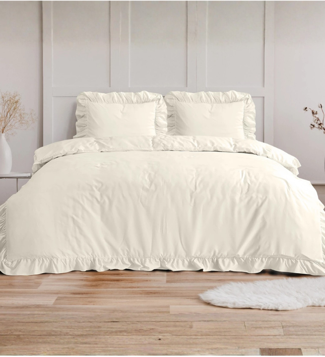 Dekbedovertrek Ruffles - Creme