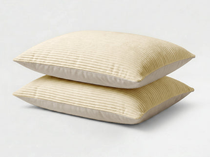 Easy Dekbed Zonder Overtrek Corduroy - Champagne/Taupe