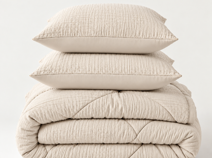Lazy Dekbed Zonder Overtrek - Mousseline - Beige
