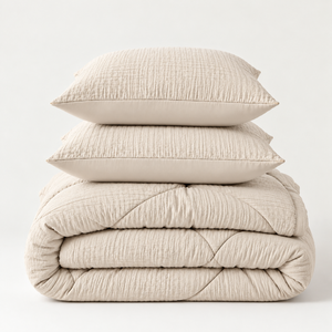 Lazy Dekbed Zonder Overtrek - Mousseline - Beige