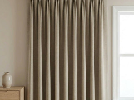 Gordijnen 100% Verduisterend - Haken - Beige