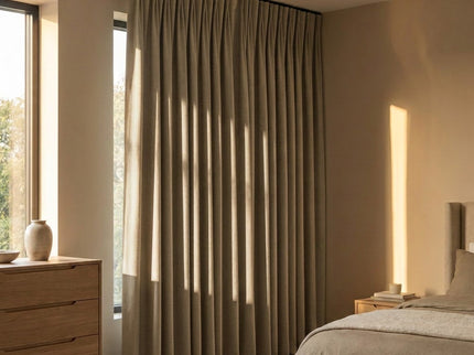Gordijnen 100% Verduisterend - Haken - Beige