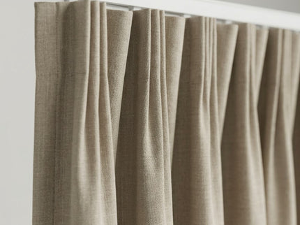 Gordijnen 100% Verduisterend - Haken - Beige