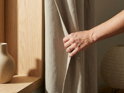 Gordijnen 100% Verduisterend - Haken - Beige