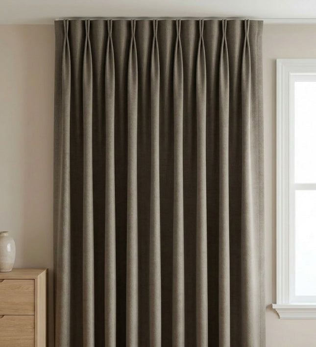 Gordijnen 100% Verduisterend - Haken - Taupe