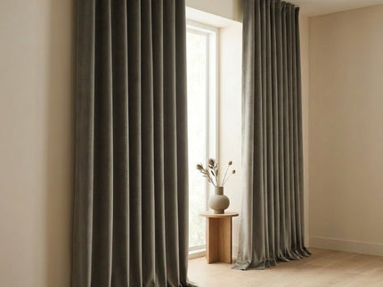 Gordijnen 100% Verduisterend - Haken - Taupe