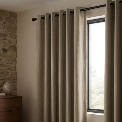 Gordijnen 100% Verduisterend - Ringen - Beige