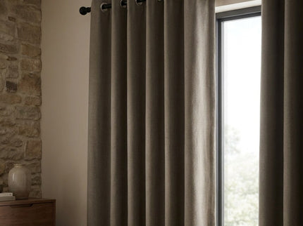 Gordijnen 100% Verduisterend - Ringen - Taupe
