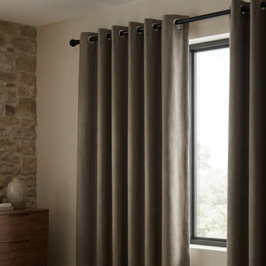 Gordijnen 100% Verduisterend - Ringen - Taupe