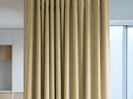 Gordijnen Verduisterend & Isolerend - Haken - Beige/Zand
