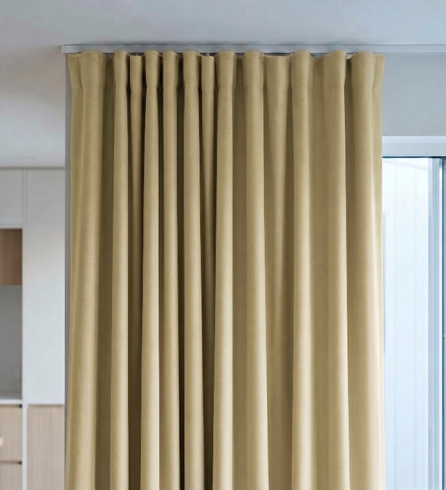 Gordijnen Verduisterend & Isolerend - Haken - Beige/Zand