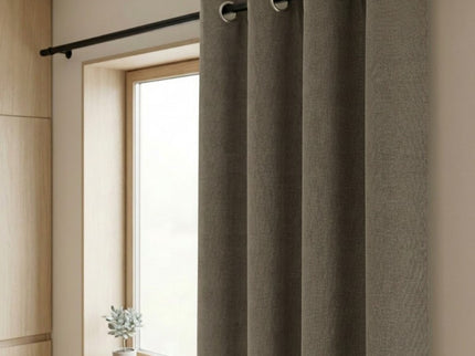 Gordijnen 100% Verduisterend - Ringen - Taupe