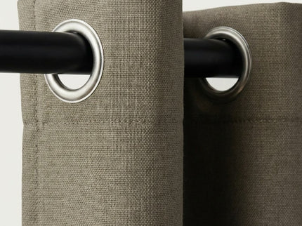 Gordijnen 100% Verduisterend - Ringen - Taupe