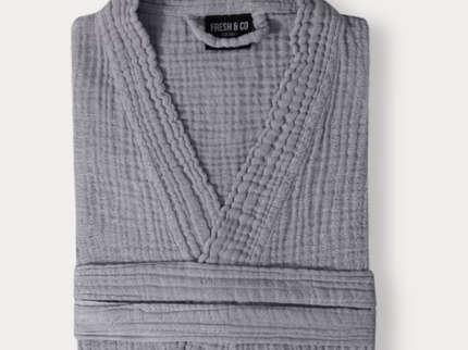 Badjas Mousseline Katoen - Grijs