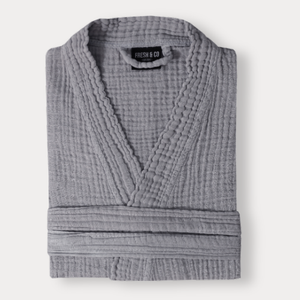 Badjas Mousseline Katoen - Grijs