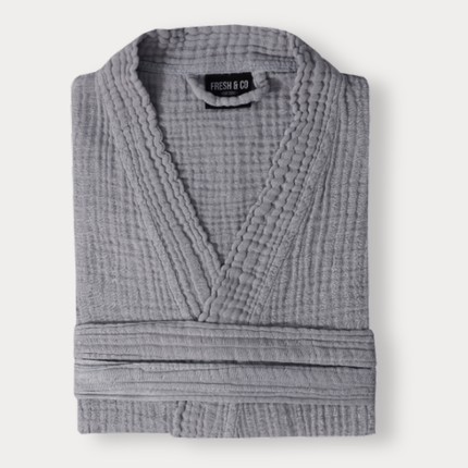 Badjas Mousseline Katoen - Grijs