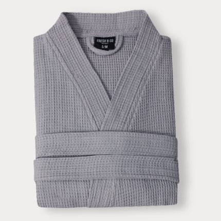 Badjas Wafel Katoen - Grijs