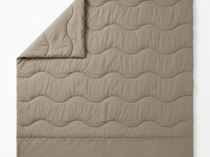 Lazy Dekbed Zonder Overtrek met Instopstrook - Katoen - Taupe