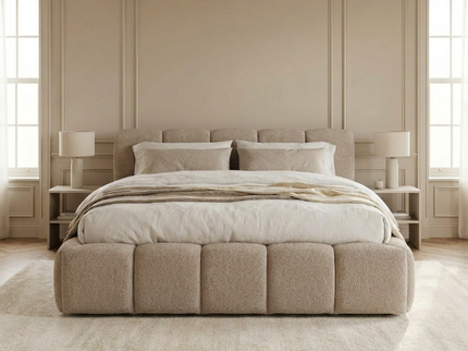 Boxspring met Opbergruimte Palermo - Taupe