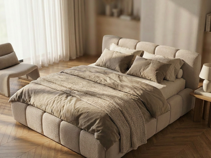 Boxspring met Opbergruimte Palermo - Taupe