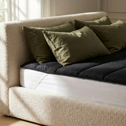 Wasbare Topper & Hoeslaken in 1 - Zwart